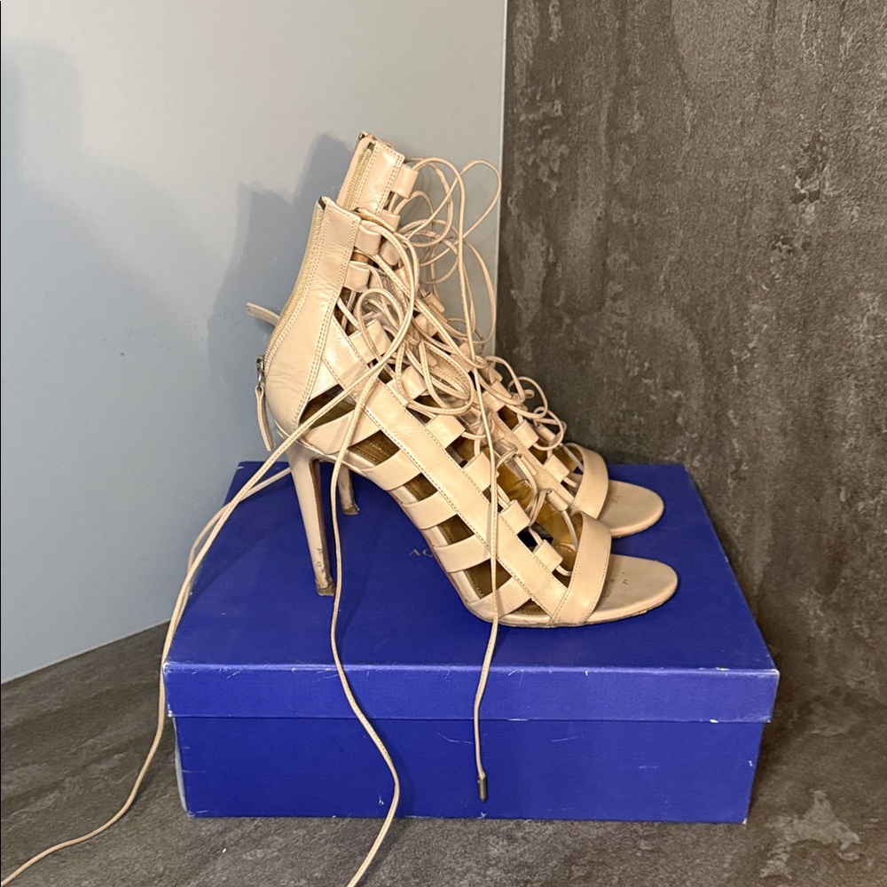 Azure Amazon Nude Heels